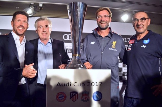 Il tecnico del napoli -sarri audi cupj.pg Il tecnico del Napoli, Maurizio Sarri, dopo la partita con l'Atletico Madrid, in conferenza stampa