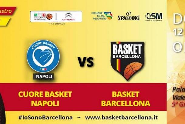 Barcellona nuova vittima di Cuore Napoli Basket Barcellona nuova vittima di Cuore Napoli Basket al Palabarbuto