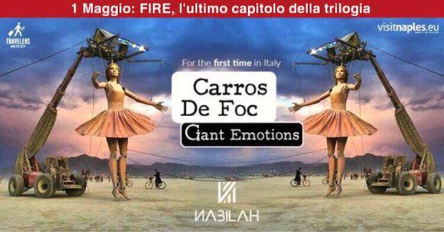 Carros De Foc - Burning man a Bacoli - playa Nabilah il primo maggio
